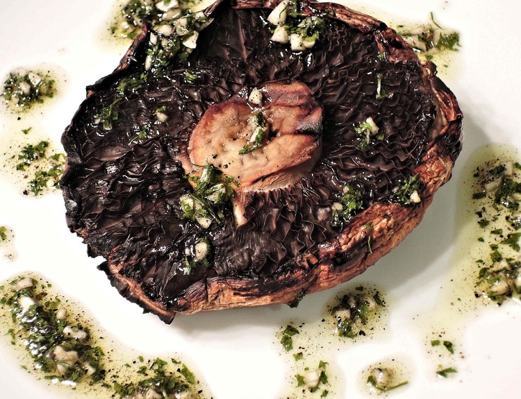Grilled Portobello Mushroom with Garlic and Olive Oil - BBQ Recipe