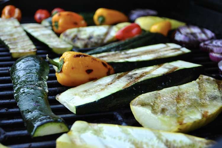 Grilled Zucchini, Red Onions and Mini Peppers - BBQ Recipe