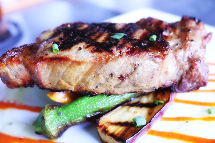 Grilled Tuna with Okra and Eggplant - BBQ Recipe