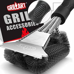 Grillart Grill Brush And Scraper, Extra Strong BBQ Cleaner Accessories